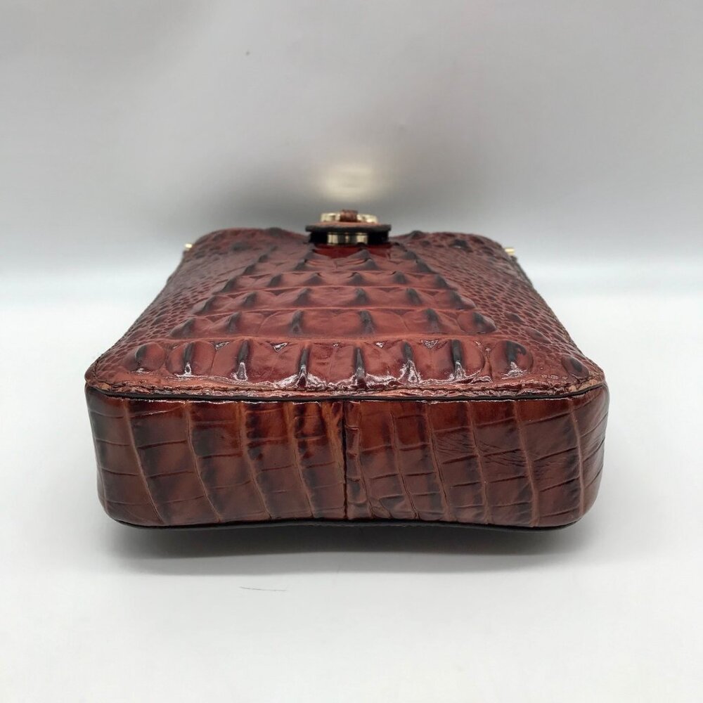 Brahmin Pecan Croc Embossed Leather Marley Crossbody Bag - Picture 5 of 10